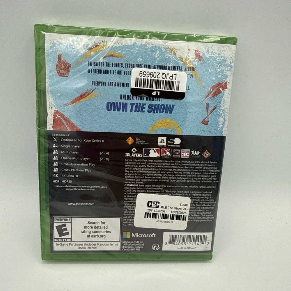 MLB THE SHOW 24 X BOX SERIES X FEATURING VLADIMIR GUERRERO JR NEW SEALED